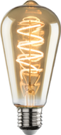 230V 4W LED ES Amber ST64 Spiral Filament Lamp 1800K Dimmable MLA
