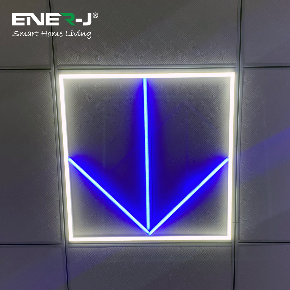 60x60cm LED Frame Panel Light with Blue Arrow Design - 40W, Cool White | Pack of 4 - 6500K
