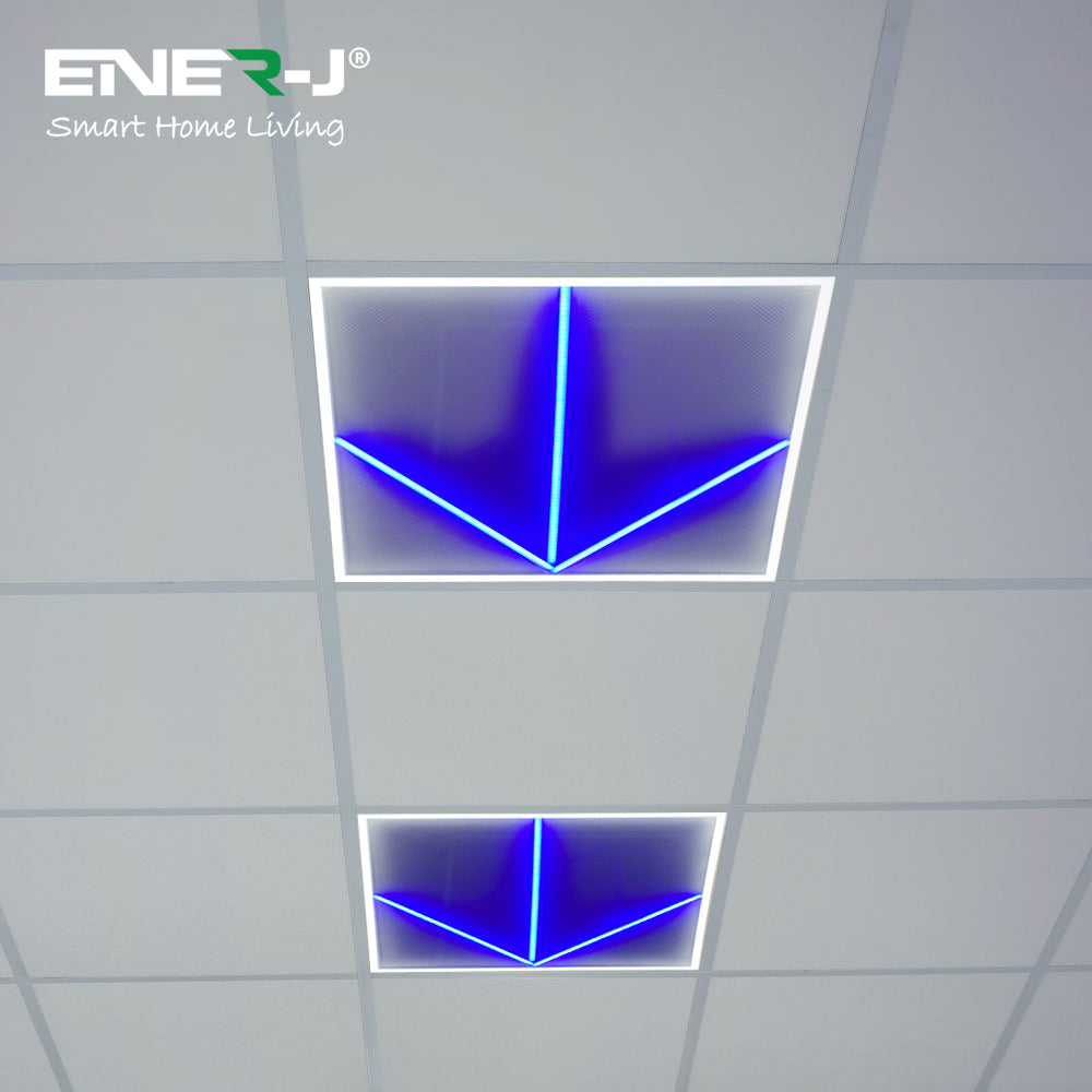 60x60cm LED Frame Panel Light with Blue Arrow Design - 40W, Cool White | Pack of 4 - 6500K