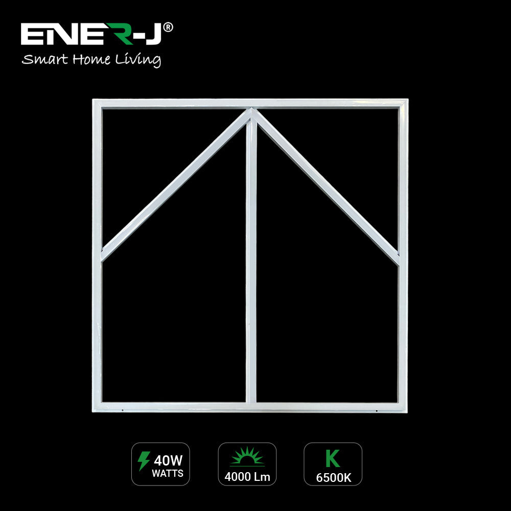 60x60cm LED Frame Panel Light with Blue Arrow Design - 40W, Cool White | Single Pack - 6500K