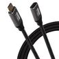 Maplin USB-C Male to USB-C Female 100W Extension Braided Cable - Black