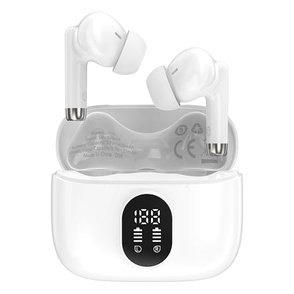 Maplin Wireless Bluetooth Soft Fit Earphones with USB-C Charging Case - White