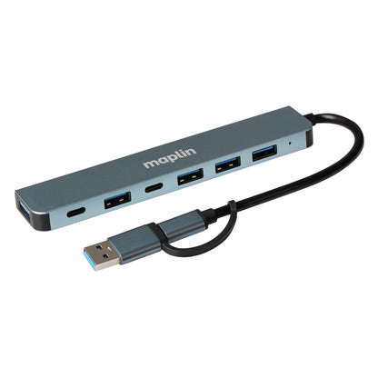 Maplin USB-C / USB-A Multiport Hub to 4x USB-A 2.0 / 2x USB-C / 1x USB-A 3.0