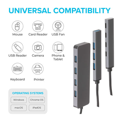 Maplin USB-C / USB-A Multiport Hub to 4x USB-A 2.0 / 2x USB-C / 1x USB-A 3.0