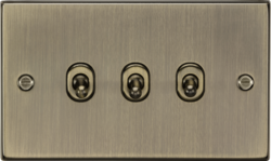 MLA 10AX 3G 2-way Toggle Switch - Antique Brass CSTOG3AB