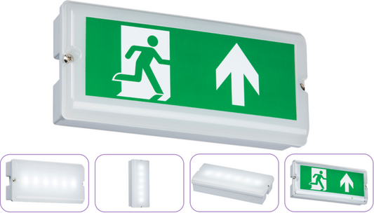 230V IP65 3W LED Emergency Bulkhead (maintained/ non-maintained) MLA Knightsbridge EMLED2A