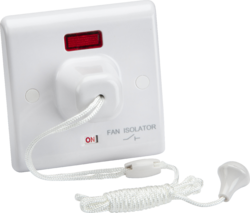 MLA 10A Fan Isolator Pull Cord Switch with Neon and Mechanical Indicators