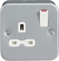 Metal Clad 13A 1G DP Switched Socket MLA