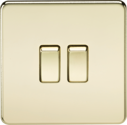 10AX 2G 2-way Switch - Polished Brass SF3000PB MLA