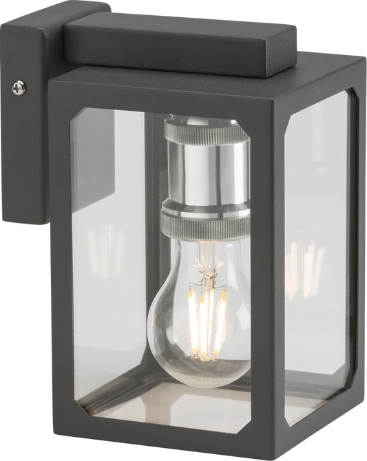 230V IP23 E27 Wall Lantern - Anthracite