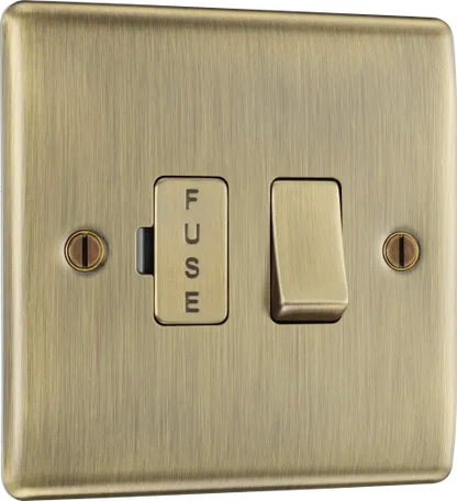 Switch Fused Spur Connection Unit 13Amp Antique Brass BG NAB50