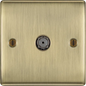 BG NAB60 Nexus Metal Antique Brass 1 Gang Co-Axial Socket