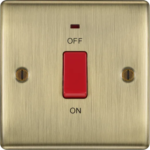 BG 1G 45A Cooker Switch Antique Brass NAB74