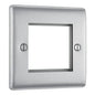 BG NBSEMS2 Nexus Metal Brushed Steel 2 Module Euro Module Front Plate