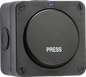 MLA IP66 20AX 1G 1-way retractive switch - Black OP21