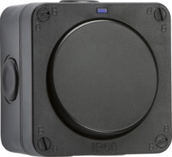 MLA IP66 20AX 1G SP 2-way switch - Black OP2