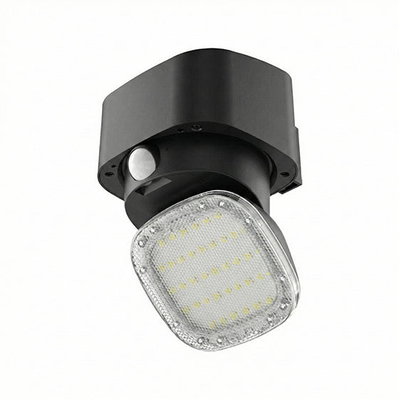 Omnisolar Triton Adjustable Solar Floodlight with PIR Sensor - 2000 Lumens (Black)