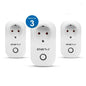Pack of 3 Wi-Fi Smart Plug EU Outlet with Energy Monitoring, Works with Amazon Alexa, Google Home, Wireless Smart Socket Remote Control Timer Plug Switch, No Hub Required. Max Load 1600W | Pack of 3