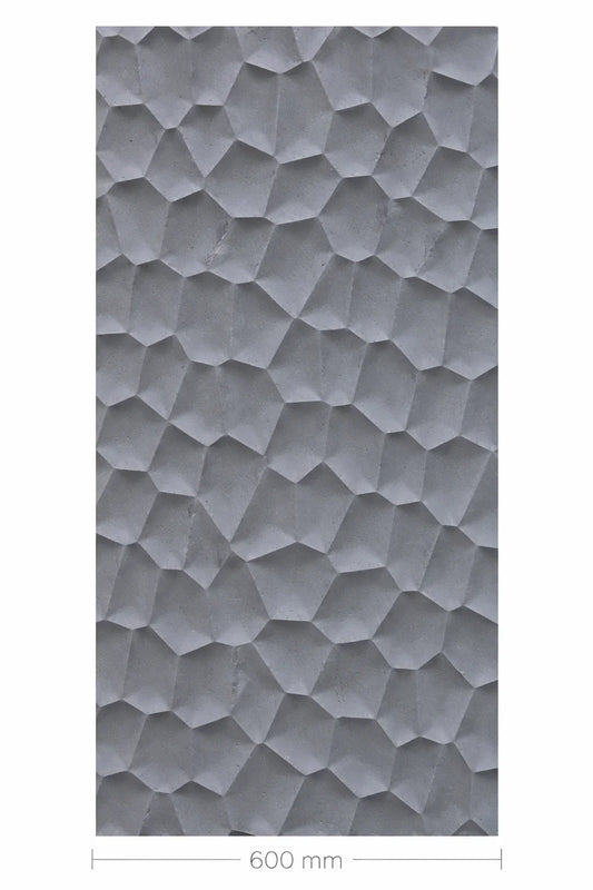 Hard PU Wall Panel‚ Size: 1200 x 600 x 25 mm (Pack of 2)‚ Space Black, Organic Pebble Texture