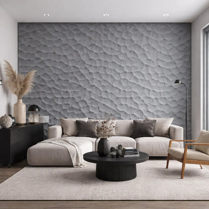 Hard PU Wall Panel‚ Size: 1200 x 600 x 25 mm (Pack of 2)‚ Space Black, Organic Pebble Texture