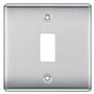 BG Electric RNBS1 Grid Plate 1 Gang Brushed Steel