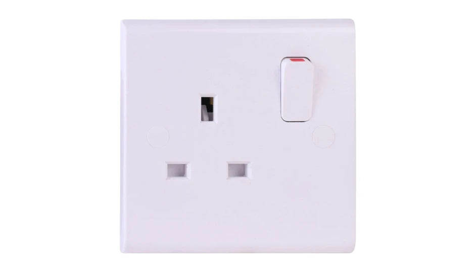 Deta Slimline 1 Gang 13A Switched Socket DP S1207SDP