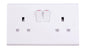 Deta Slimline 2 Gang 13A Switched Socket DP S1209SDP