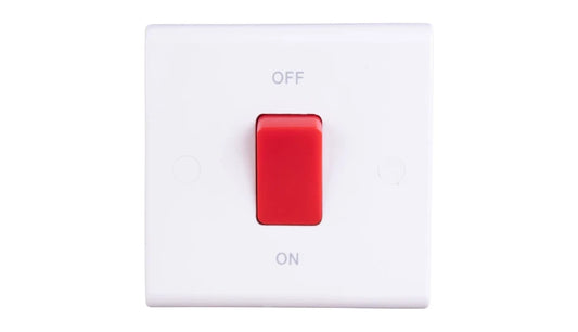 Deta Slimline 50A DP Switch Red S1300