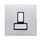 Click SFCH751BK Definity Complete Polished Chrome Screwless 1 Gang 13A 2 Pole Switched Fused Connection Unit - Black Insert