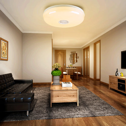 24W Wi-Fi Ceiling Lights RGB+W+WW, Dimmable with Bluetooth Speaker, Amazon Alexa and Google Home Compatible