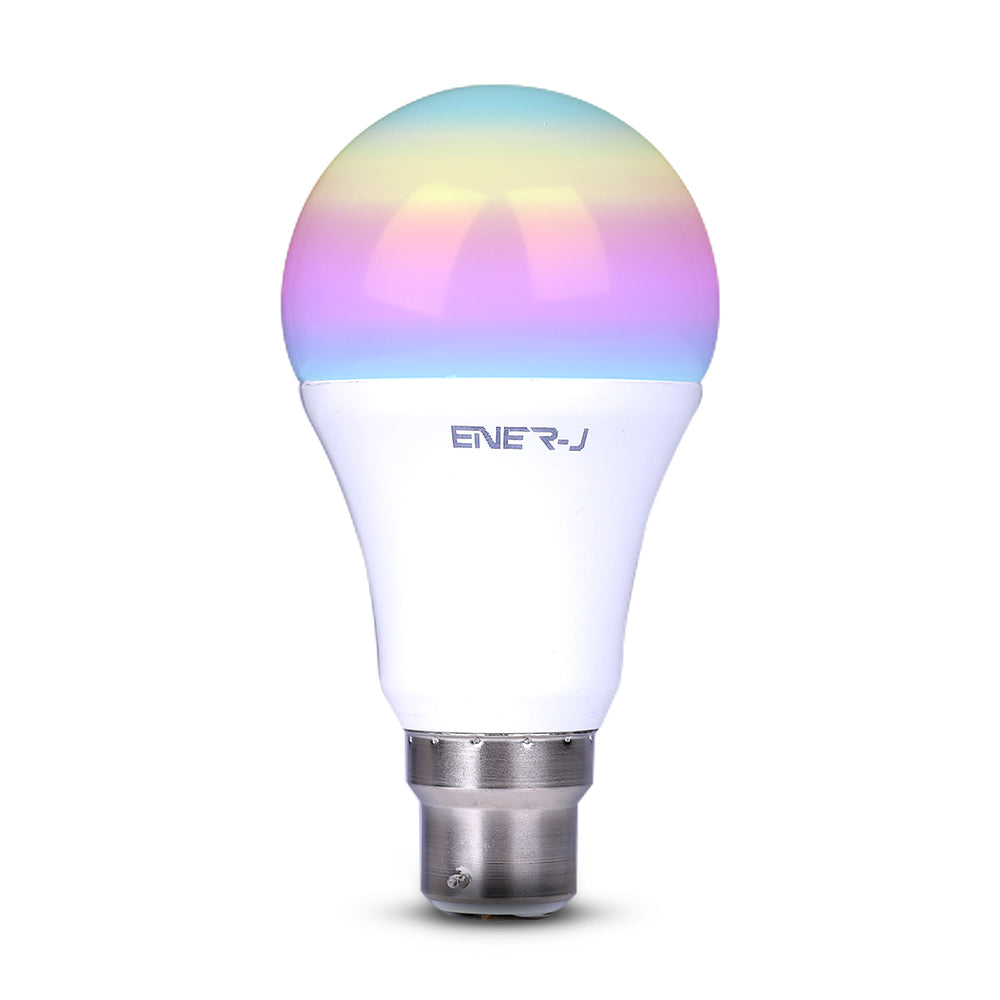 9W Smart Colour Changing Light Bulb, B22 RGB CCT Colour Changing Bulbs, Bluetooth APP Control LED Bulbs Bayonet, Dimmable RGB and White Light, Mood Light for Room Decor & Party | Single pack