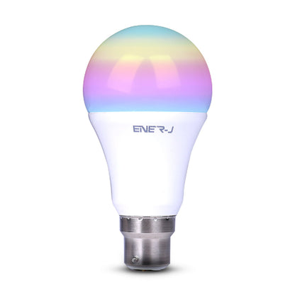 9W Smart Colour Changing Light Bulb, B22 RGB CCT Colour Changing Bulbs, Bluetooth APP Control LED Bulbs Bayonet, Dimmable RGB and White Light, Mood Light for Room Decor & Party | Single pack