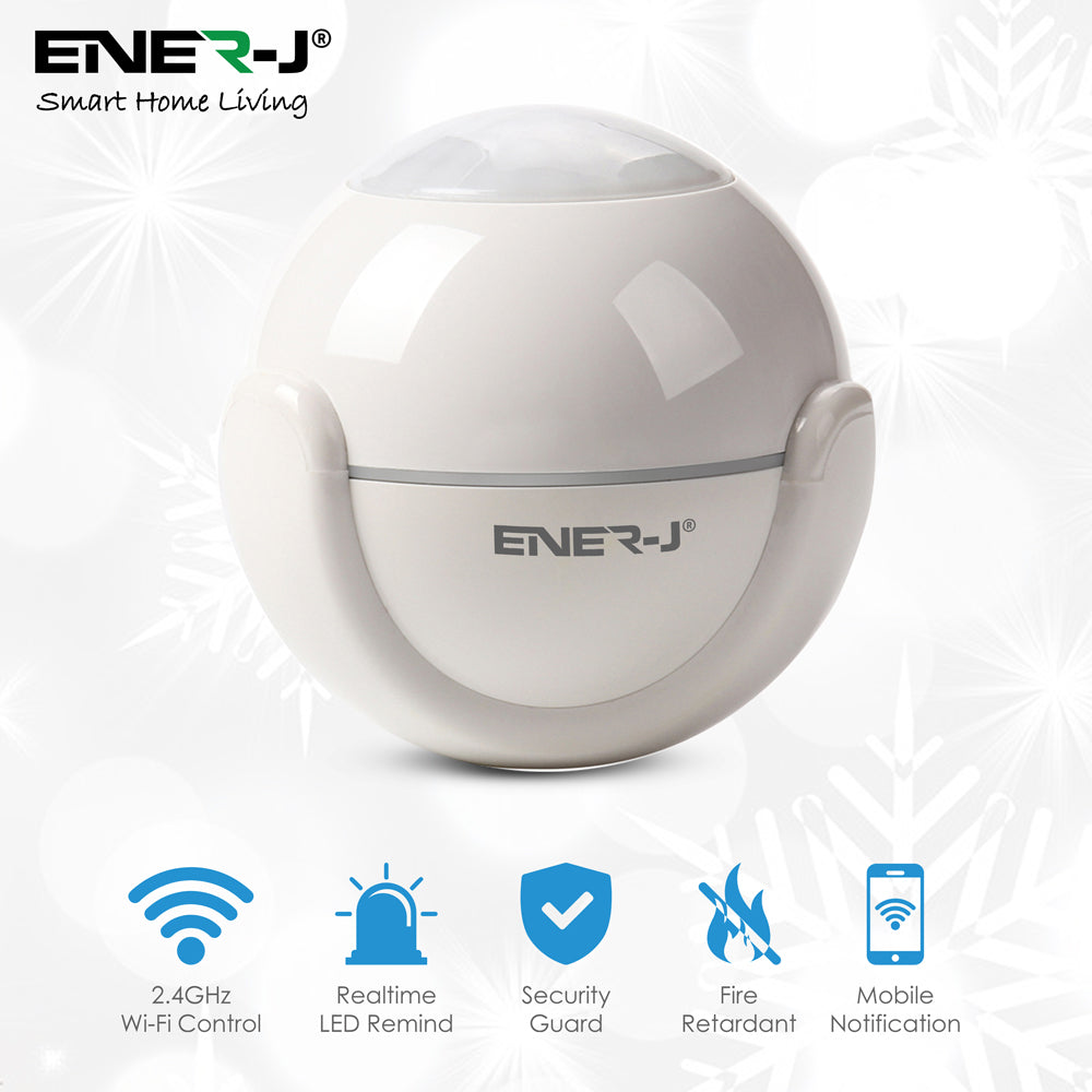 ENER-J Wireless Door Security Alarm – WiFi PIR Motion Sensor Pack of 4, Smart Door Alarm Security System UK
