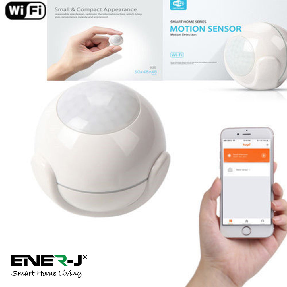 ENER-J Wireless Door Security Alarm – WiFi PIR Motion Sensor Pack of 4, Smart Door Alarm Security System UK