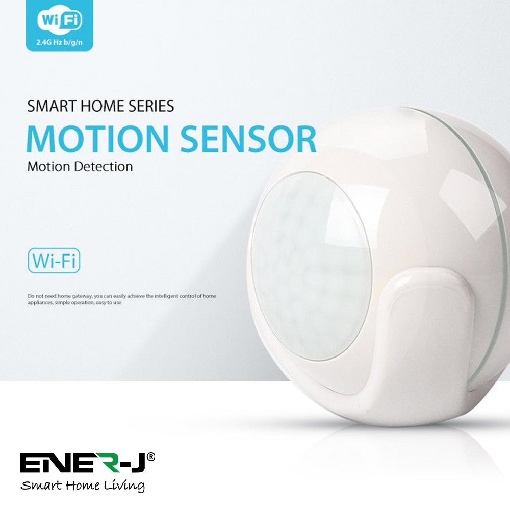 ENER-J Wireless Door Security Alarm – WiFi PIR Motion Sensor Pack of 4, Smart Door Alarm Security System UK