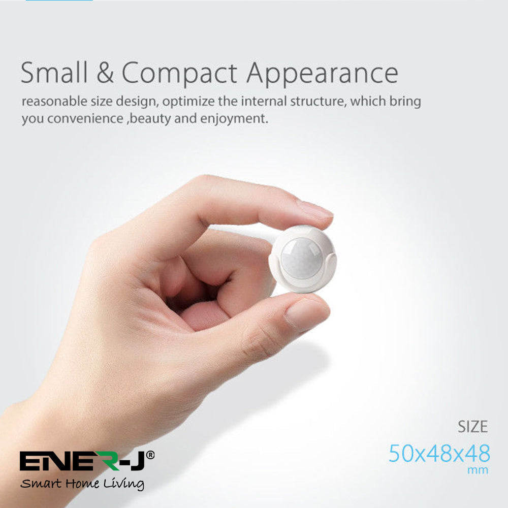 ENER-J Wireless Door Security Alarm – WiFi PIR Motion Sensor Pack of 4, Smart Door Alarm Security System UK