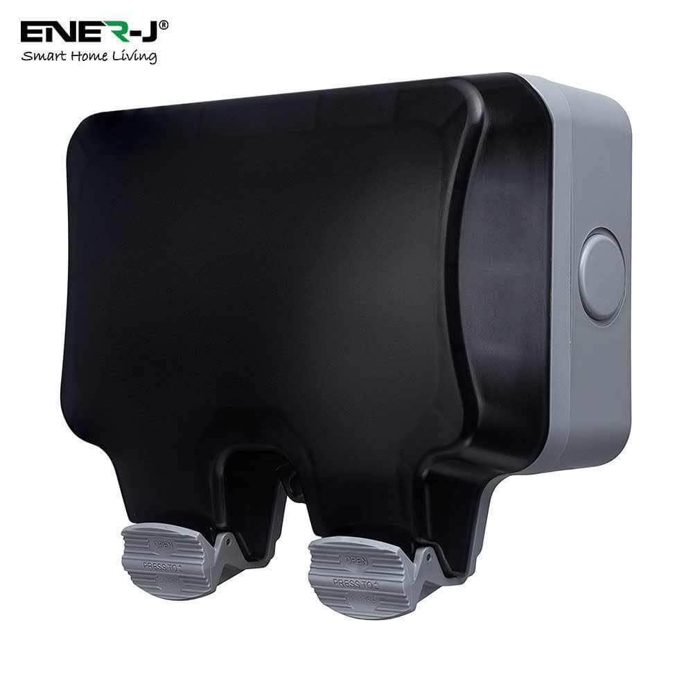 Ener-J Smart 13A WiFi Waterproof Outdoor Double Socket with USB - IP55 Rated
