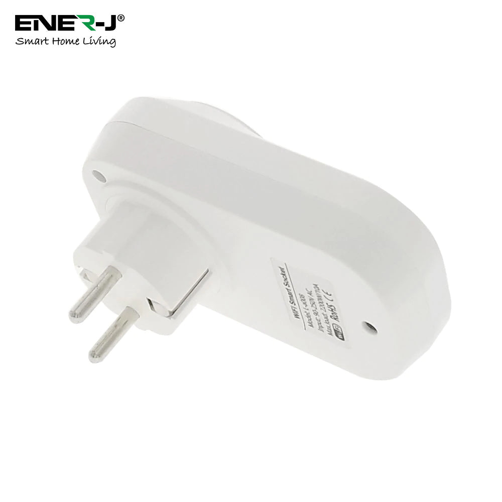 Pack of 3 Wi-Fi Smart Plug EU Outlet with Energy Monitoring, Works with Amazon Alexa, Google Home, Wireless Smart Socket Remote Control Timer Plug Switch, No Hub Required. Max Load 1600W | Pack of 3