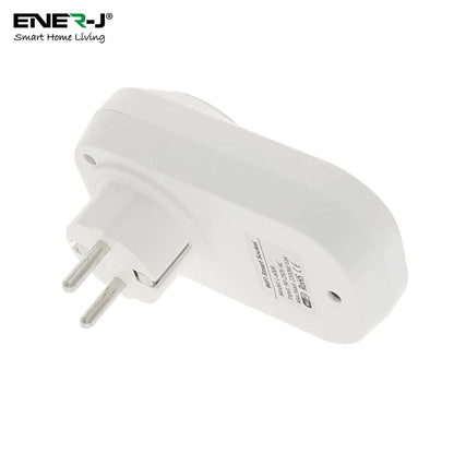 Pack of 3 Wi-Fi Smart Plug EU Outlet with Energy Monitoring, Works with Amazon Alexa, Google Home, Wireless Smart Socket Remote Control Timer Plug Switch, No Hub Required. Max Load 1600W | Pack of 3