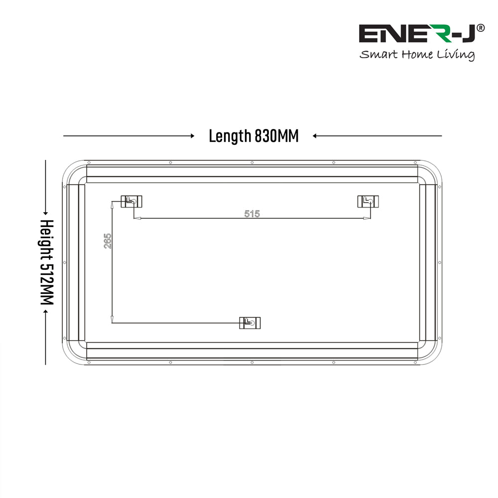 Ener-J 2000W Smart Electric Heater with White Tempered Glass, WiFi, App & Voice Control, Wall Mounted or Freestanding