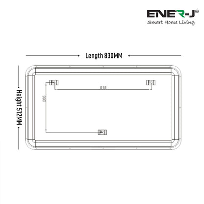 Ener-J 2000W Smart Electric Heater with White Tempered Glass, WiFi, App & Voice Control, Wall Mounted or Freestanding