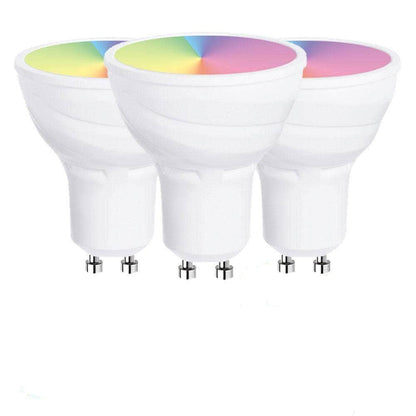 5W Smart Colour Changing Light Bulb, GU10 RGB CCT Colour Changing Bulbs,  Bluetooth APP Control LED Bulbs, WiFi Dimmable RGB and White Light, Mood Light for Room Decor & Party | Pack of 3