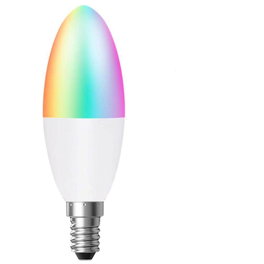 4.5W Smart Colour Changing Light Bulb E14 RGB CCT Colour Changing Bulbs,  Bluetooth APP Control LED Bulbs, WiFi Dimmable RGB and White Light, Mood Light for Room Decor & Party | Single pack