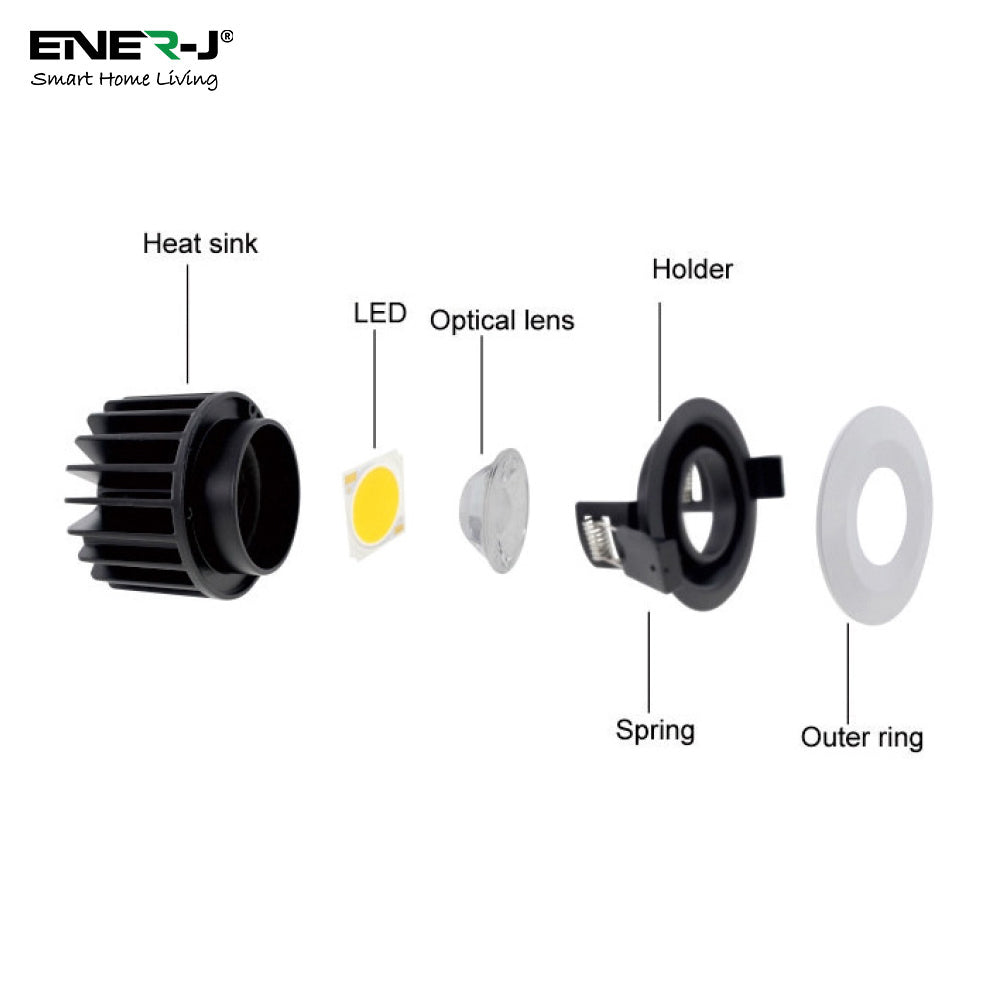 8W WiFi LED Spot Light Downlight for Recessed Ceiling Light Fitting, Fire Rated White Led Spot Lights, Works with Amazon Alexa and Google Assistant