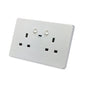 ENER-J Smart Wall Socket – WiFi Double Power Socket with USB & Type-C, Alexa & Google Compatible, 13A UK White