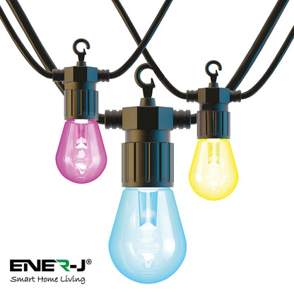 WiFi Outdoor LED String Light Kit, 7.6m with 12 Smart Lamps, IP65, RGB & Warm White, APP & Voice Control