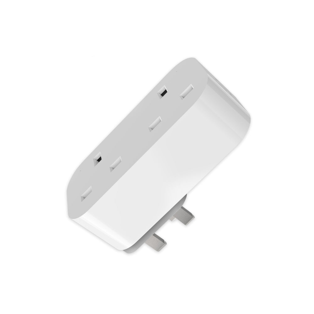 ENER-J WiFi & Bluetooth Dual Smart Plug 13A (UK) with Individual Socket Control, Energy Monitoring, Surge Protection & Alexa/Google Voice Control