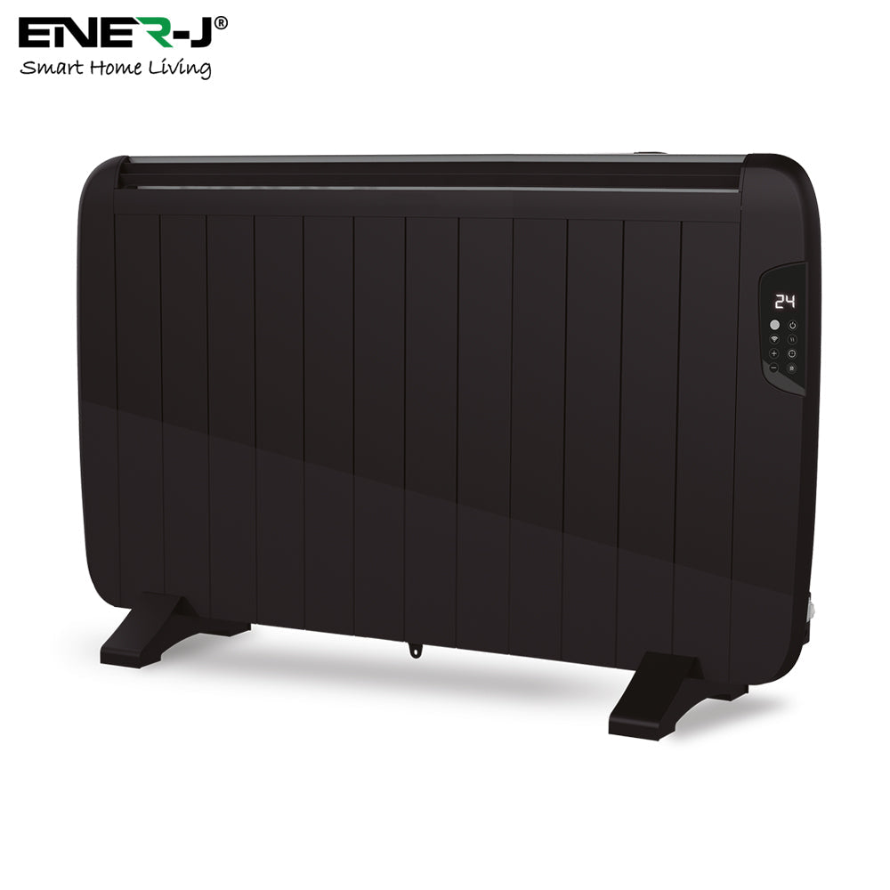 Ener-J 2000W Smart WiFi Electric Radiator – Energy Efficient Wall Mounted Heater with Alexa & Google Voice Control - White