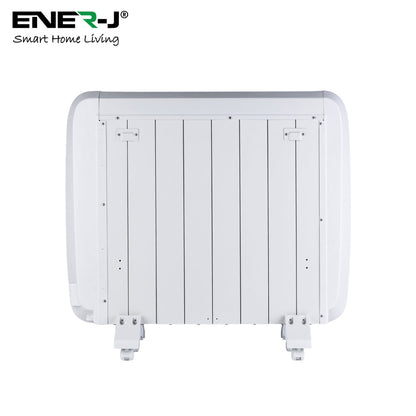 Shopify Product Title: Ener-J 1200W Smart WiFi Electric Radiator Heater, 72cm, Ultra-Slim 5.5cm Profile, Wall Mounted or Freestanding, Alexa & Google Home