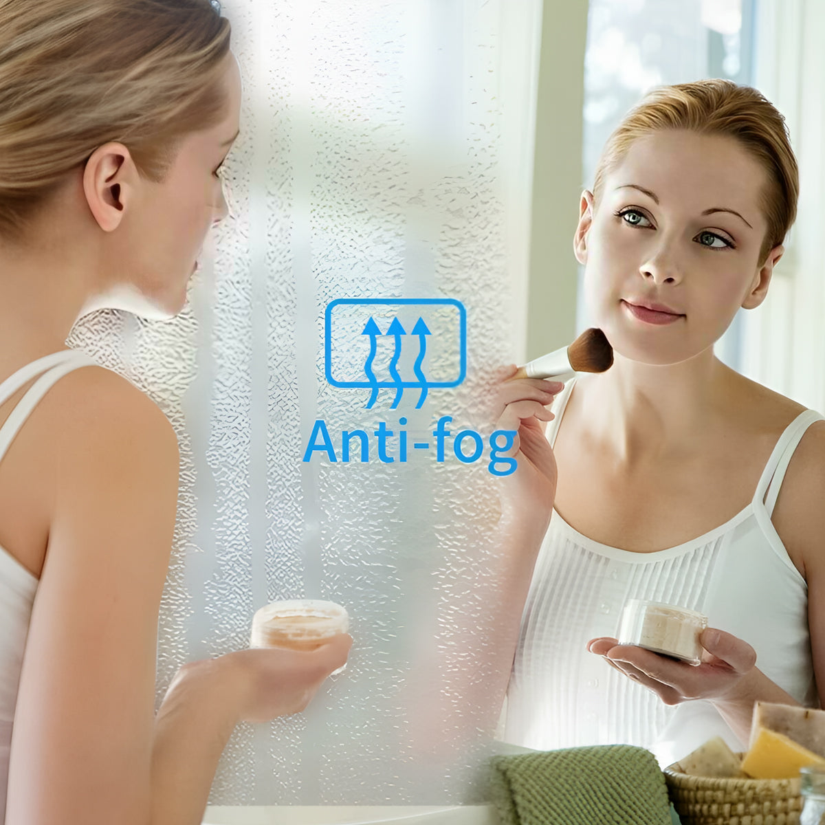 Bathroom Mirror with LED Lights, RGB Backlit Mirror with CCT, RGB Borders with Bluetooth Speaker, Round Shape Diameter 70 cms